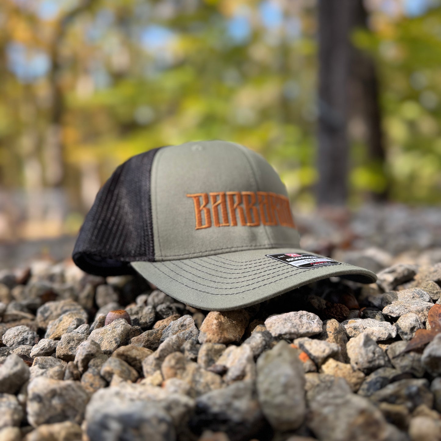 Loden Green Richardson 112+ R-Flex Trucker Hat – Copper Embroidery