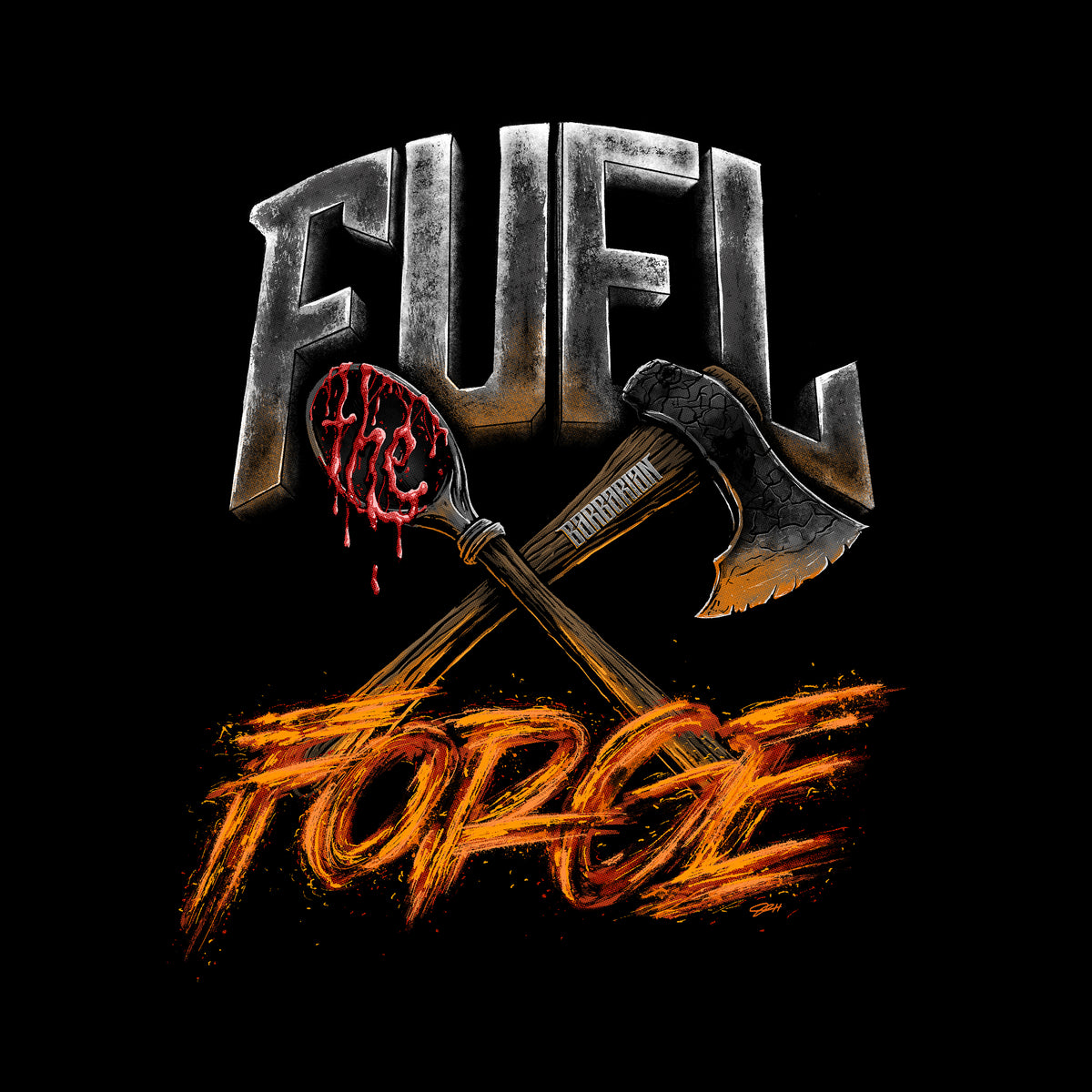 "Fuel the Forge" Pump Cover - A Spoonful of Gains x BARBARIAN Collab Tee