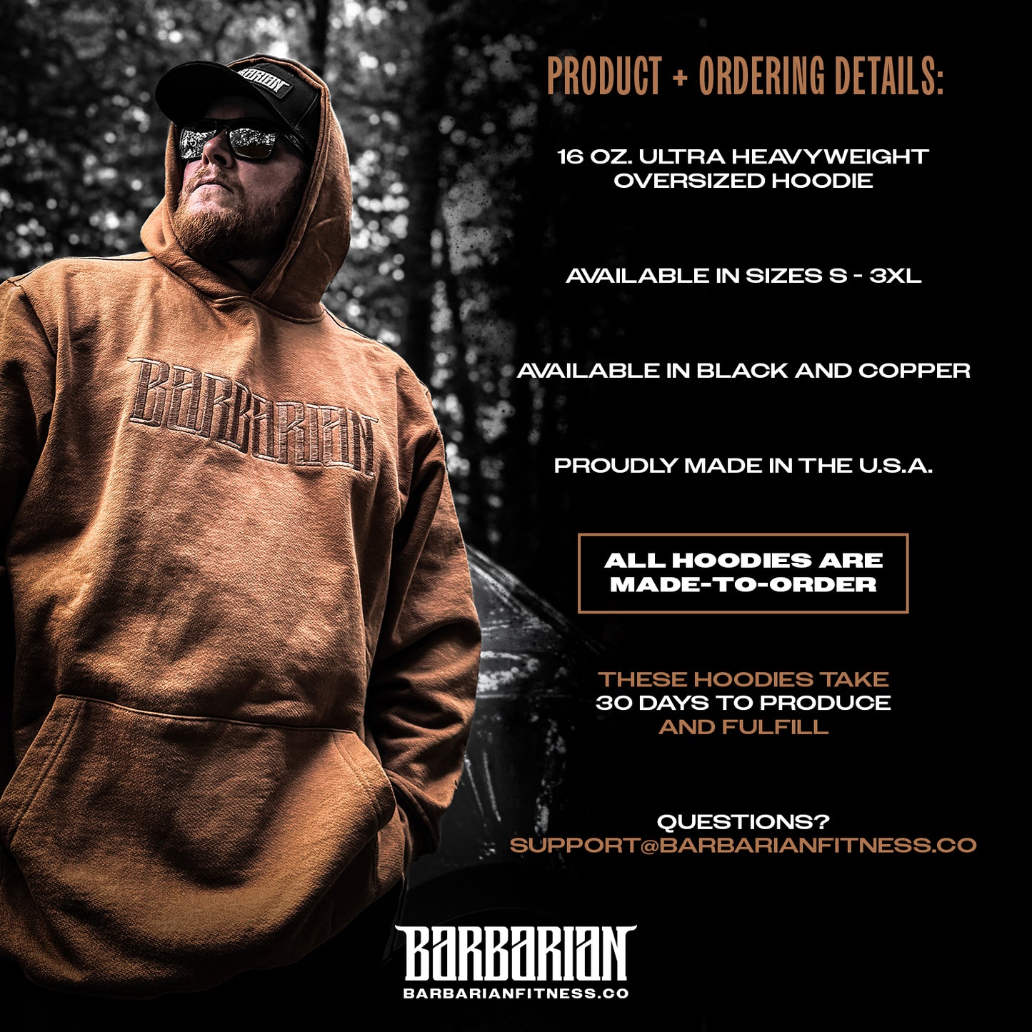 🇺🇸 100% AMERICAN-MADE Ultra Heavyweight Hoodie [Made to Order]🇺🇸