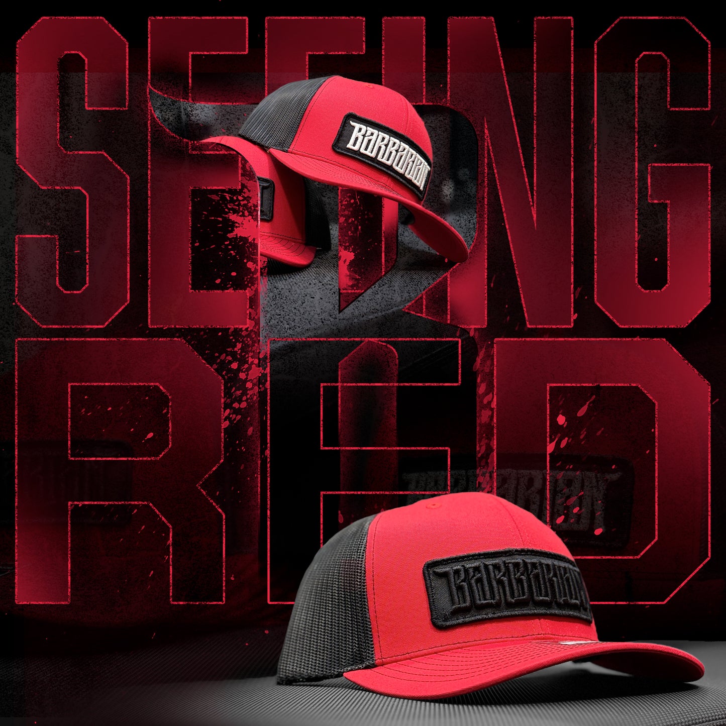 Trucker Hat [Richardson 112] – Red/Black / Embroidered Patch