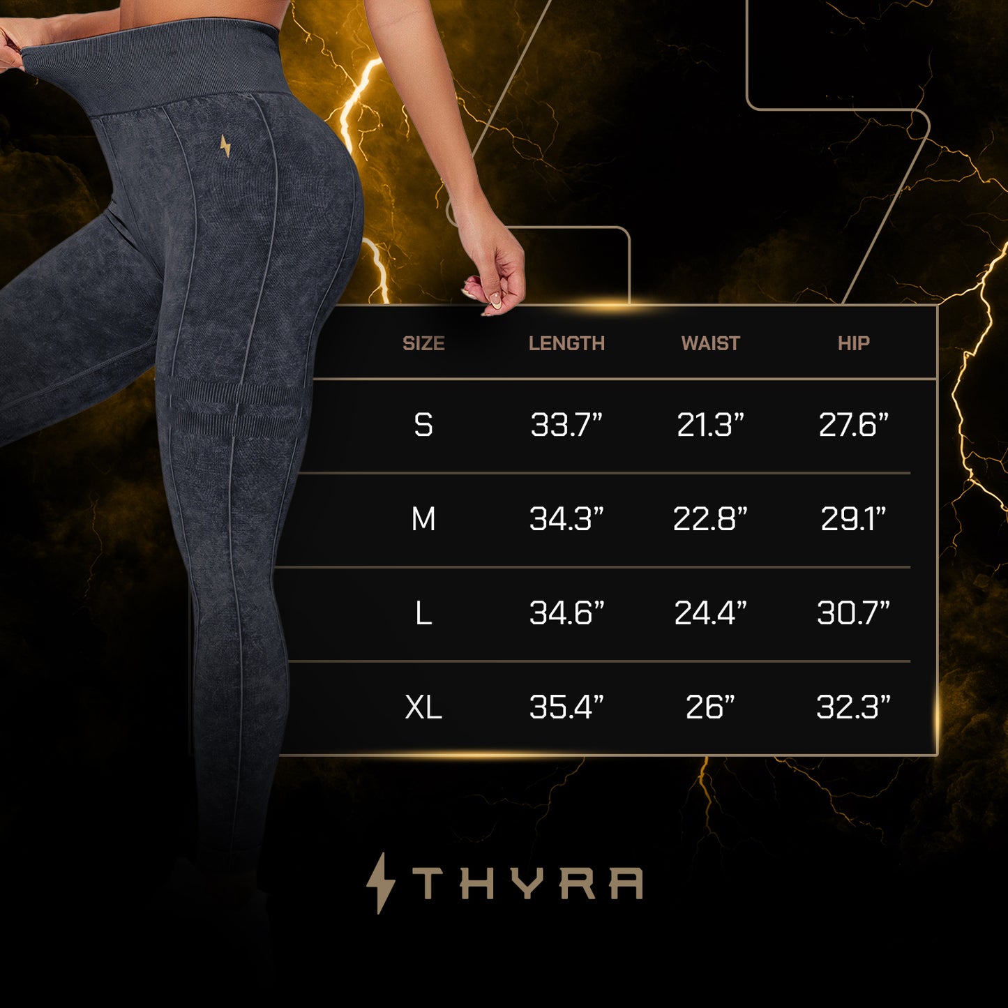 ⚡️ THYRA Premium Sand Wash Leggings