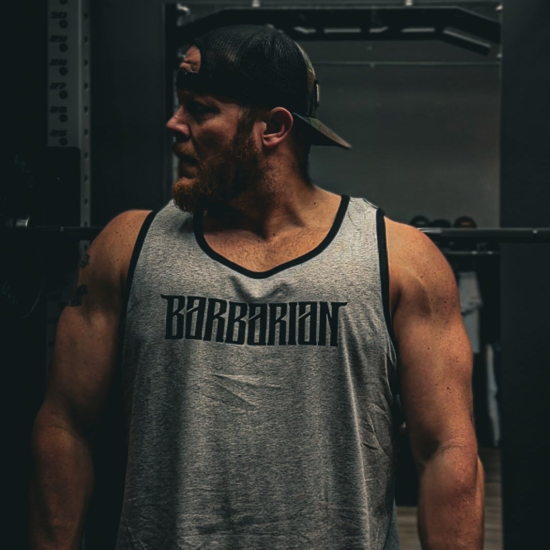 Athletic Heather/Black Core Tank - Limited Drop!