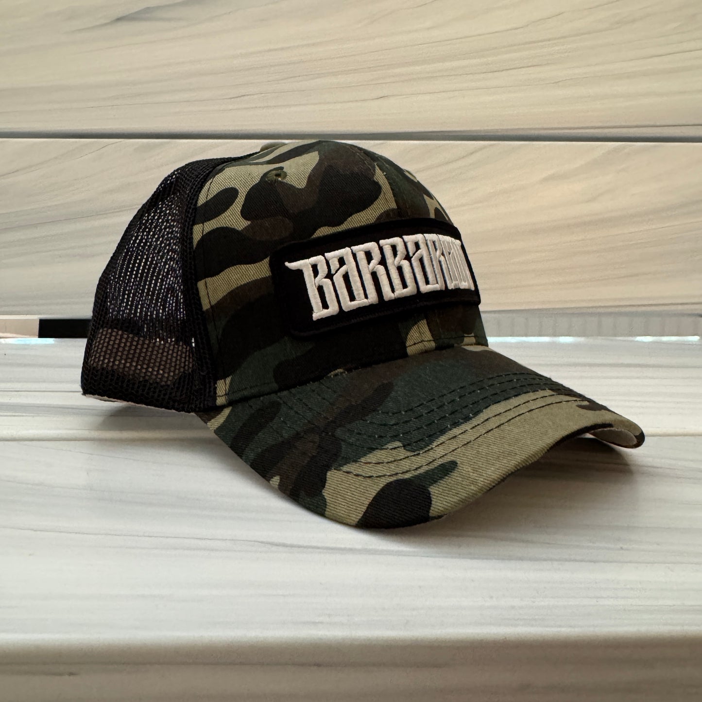Camo Trucker Hat [New 2025 Release] – Embroidered Patch