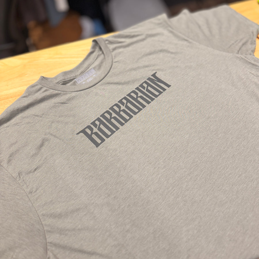 Barbarian Logo Tee - USA Tri-Blend (Pale Gray Green)