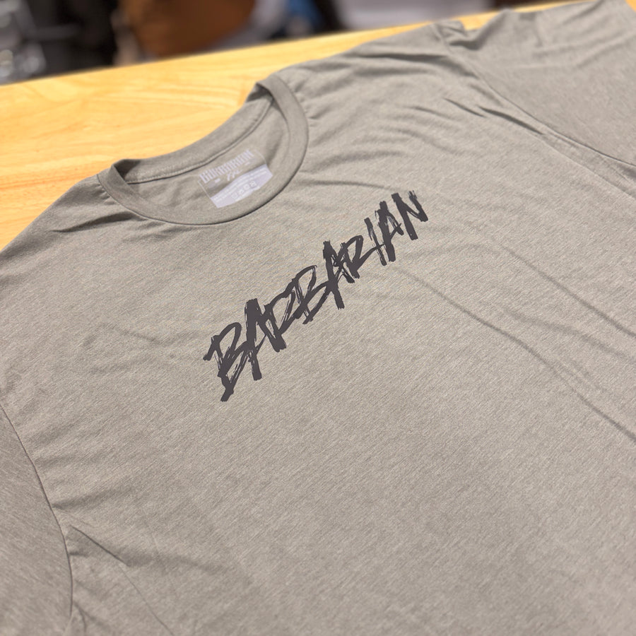 Barbarian Strife Logo Tee - USA Tri-Blend (Pale Gray Green)