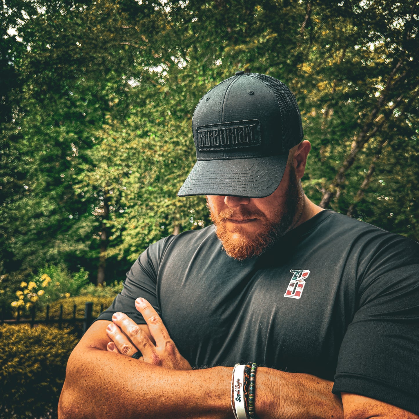 ⬛️ Midnight Edition ⬛️ Richardson 112+ R-Flex Trucker Hat [Black/Black] – Embroidered Patch