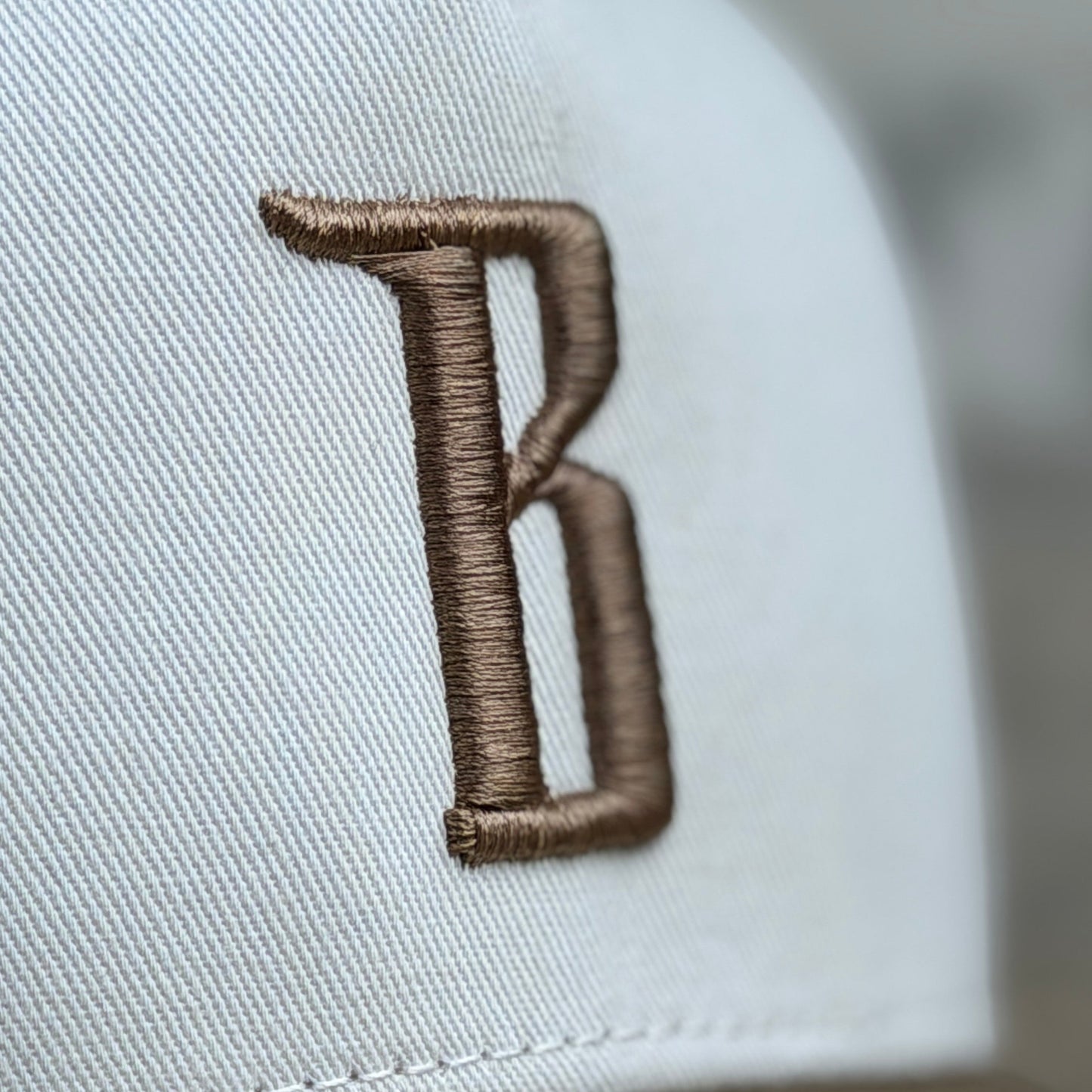 Barbarian "B" 5-Panel Trucker Hat [Legacy] – Stone/Brown [PRESALE]