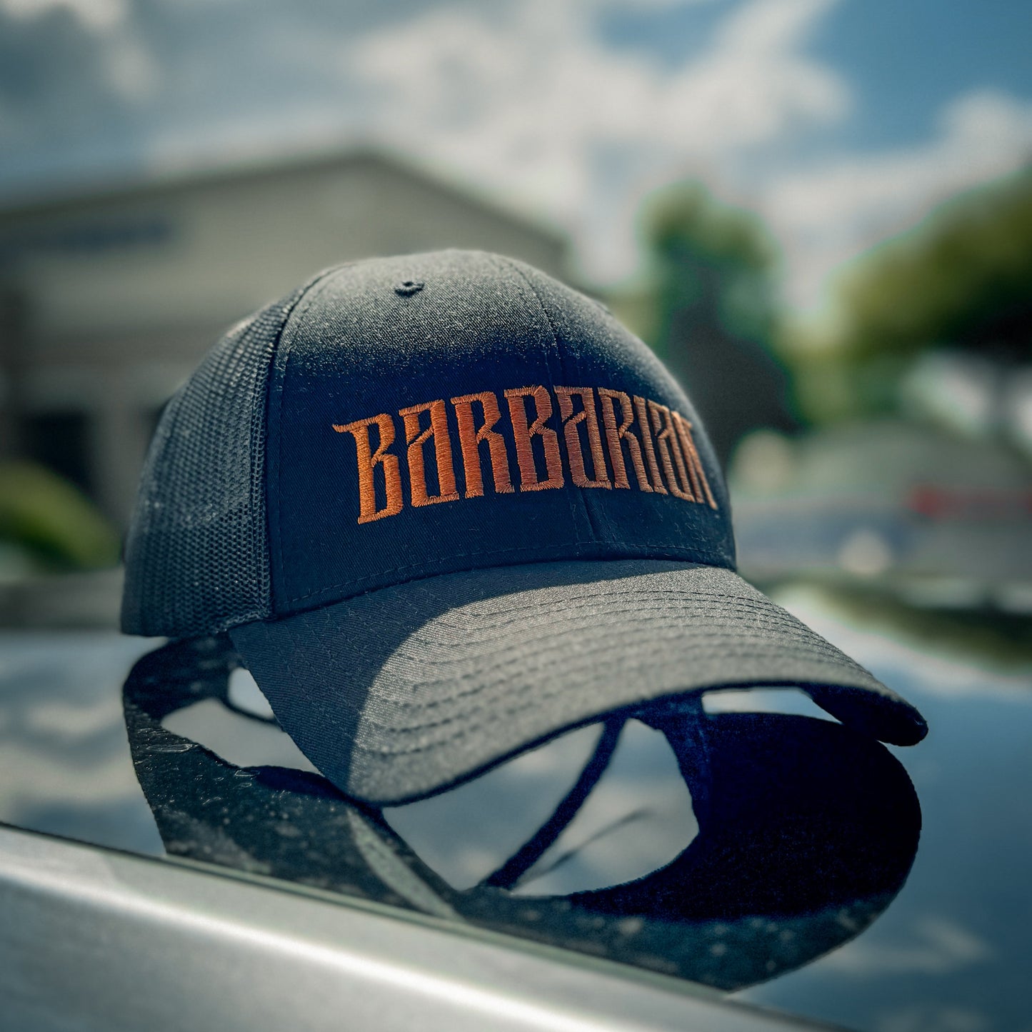 Yupoong Trucker Hat [Black] - Copper Embroidery