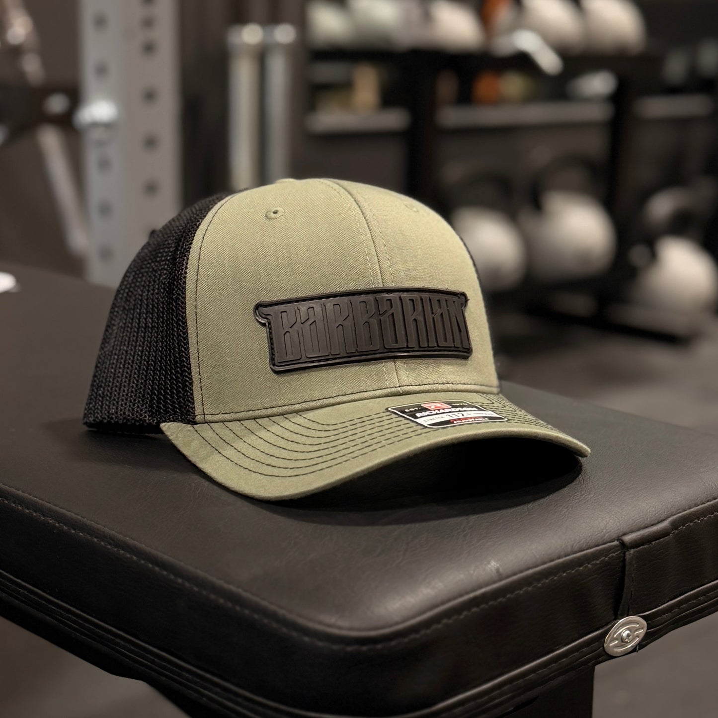 Loden Green Richardson 112+ R-Flex Trucker Hat – PVC Patch