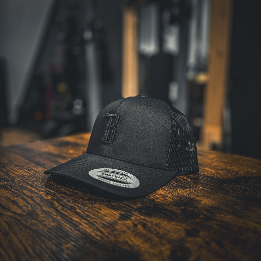 Barbarian "B" Trucker Hat [Yupoong 6606] – Blackout