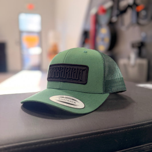 Trucker Hat [Yupoong] – Forest Green w/ Black Embroidered Patch