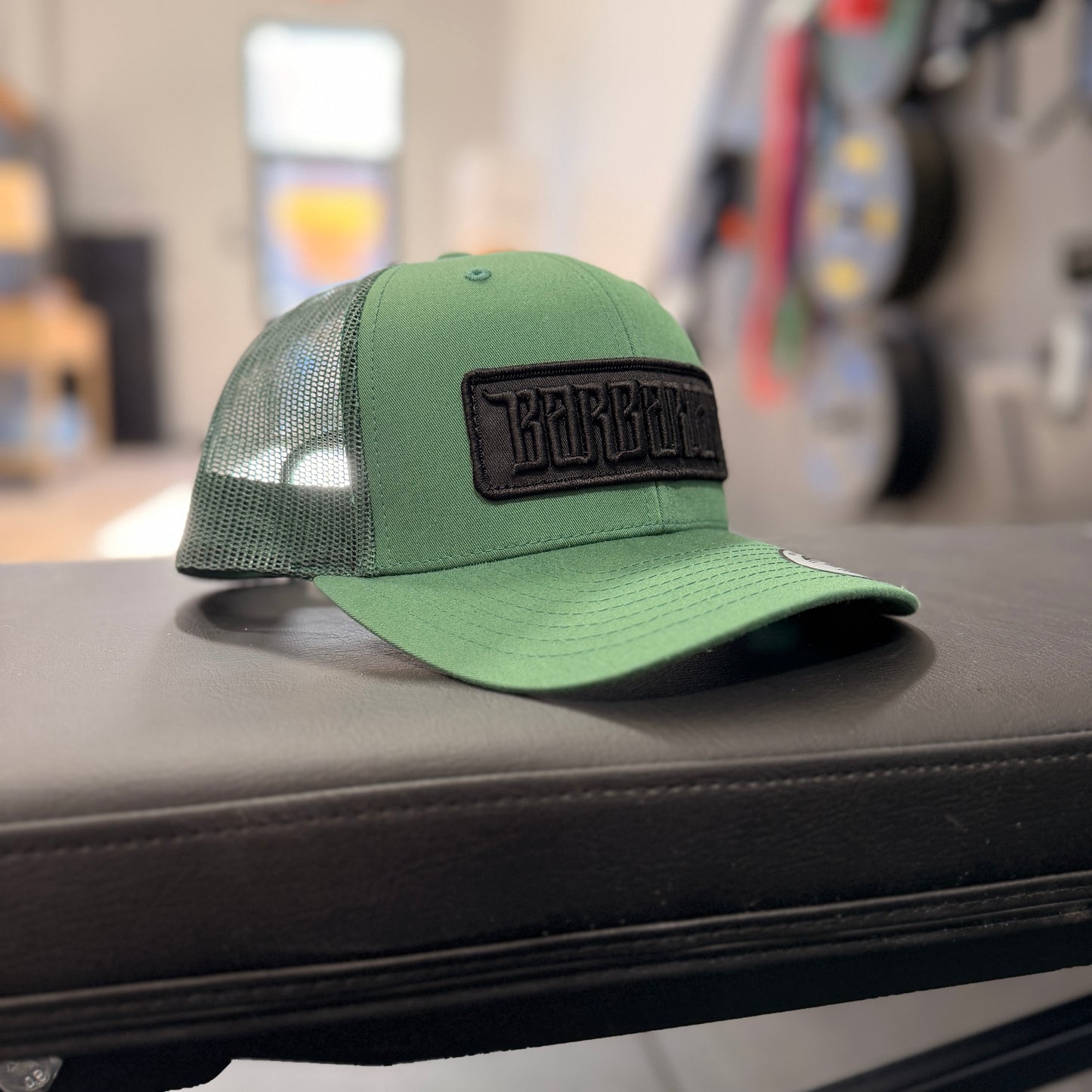 Trucker Hat [Yupoong] – Forest Green w/ Black Embroidered Patch