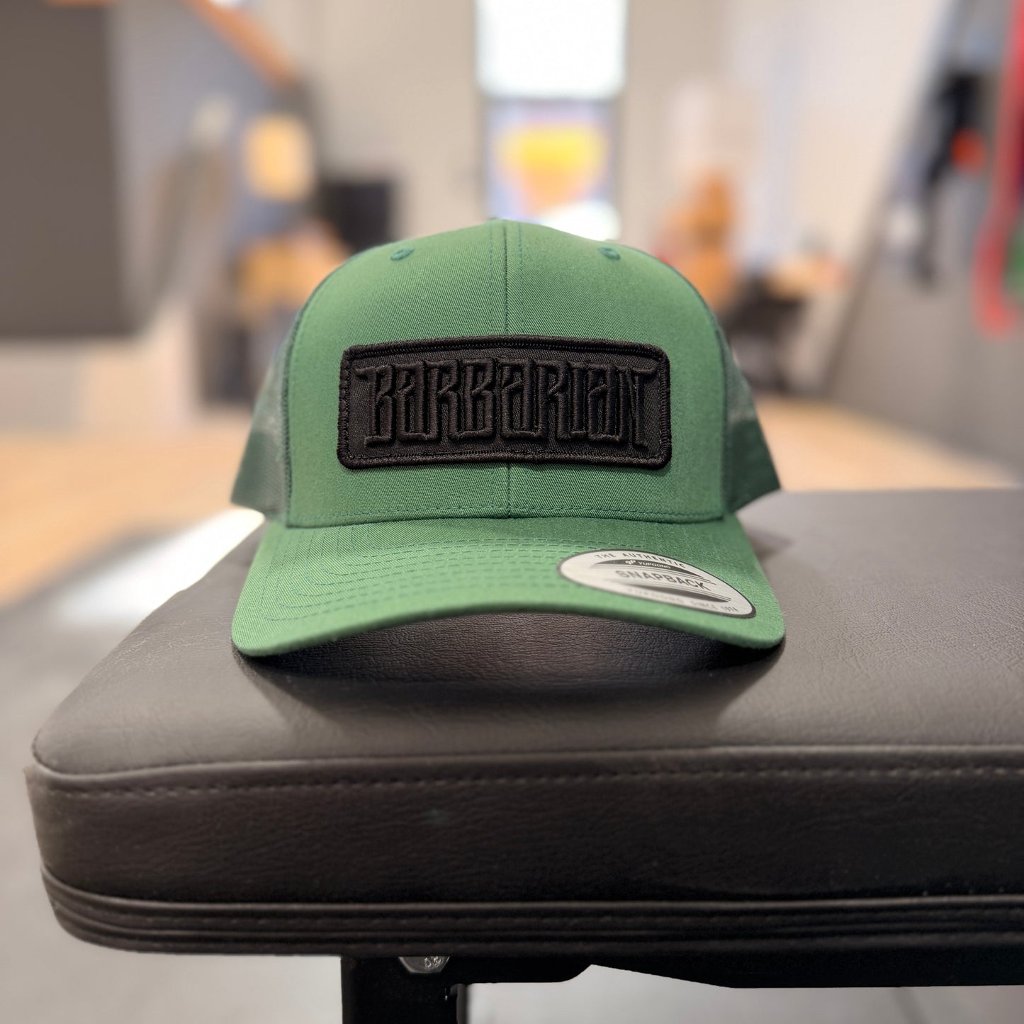 Trucker Hat [Yupoong] – Forest Green w/ Black Embroidered Patch