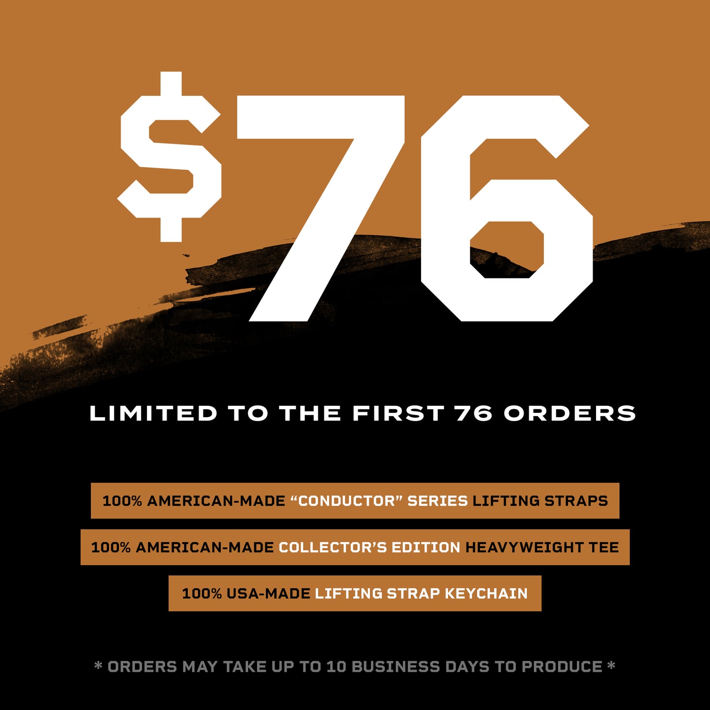 🇺🇸 76 Strapped Collector's Edition Lifting Strap Package