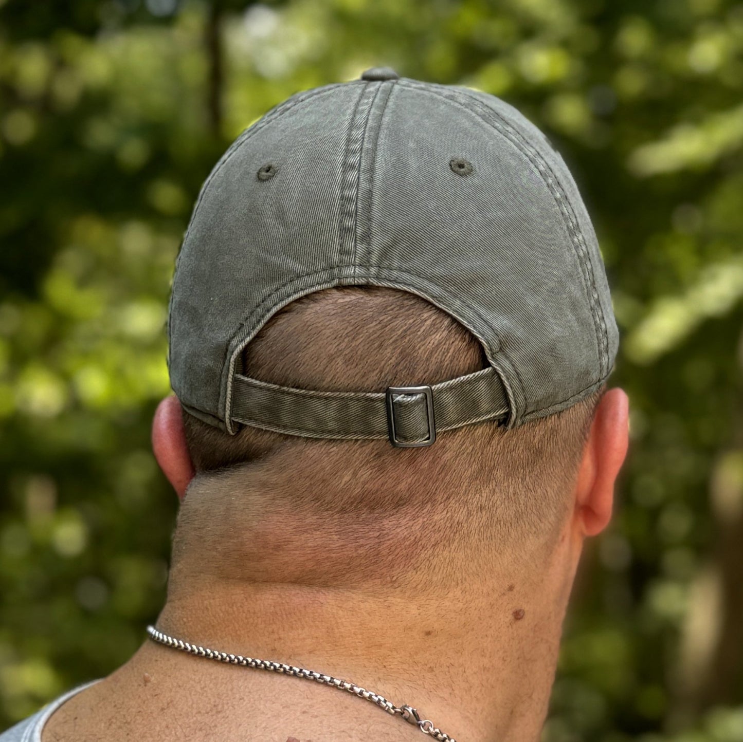 Unstructured Dad Hat [Charcoal] – Embroidered Patch
