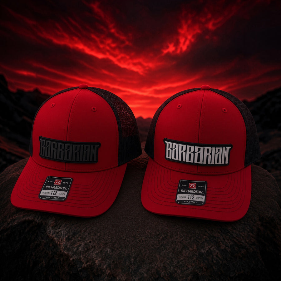 Trucker Hat [Richardson 112] – Red/Black with PVC Patch