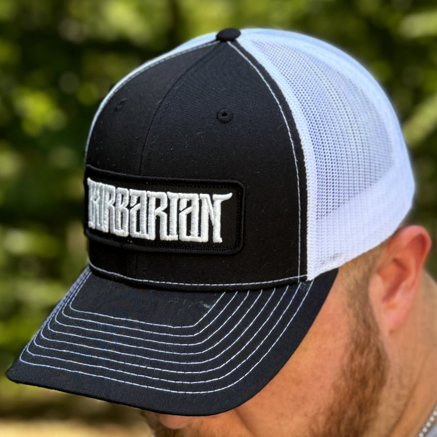 Trucker Hat [Black/White] – Embroidered Patch